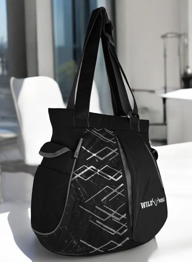WILD MODA Women's Shoulder Bag (Black & Grey) - Image 2